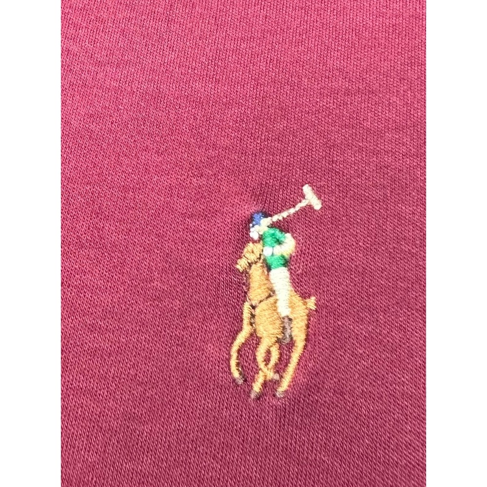 Polo Ralph Lauren Polo Shirt Mens 5XB Wine Short Sleeve Cotton Jersey Logo - Picture 3 of 6